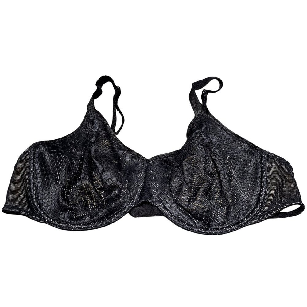 Wacoal Black Lace Underwire Bra Size 38DDD